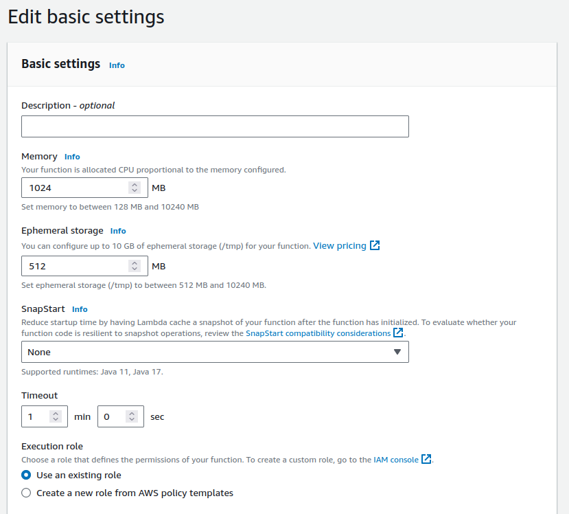 Lambda Config Menu